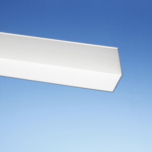 Wemico White PVC 90 Degree Angle Facade Profile 35mm x 35mm x 1.5mm x 2.5m 1 Length