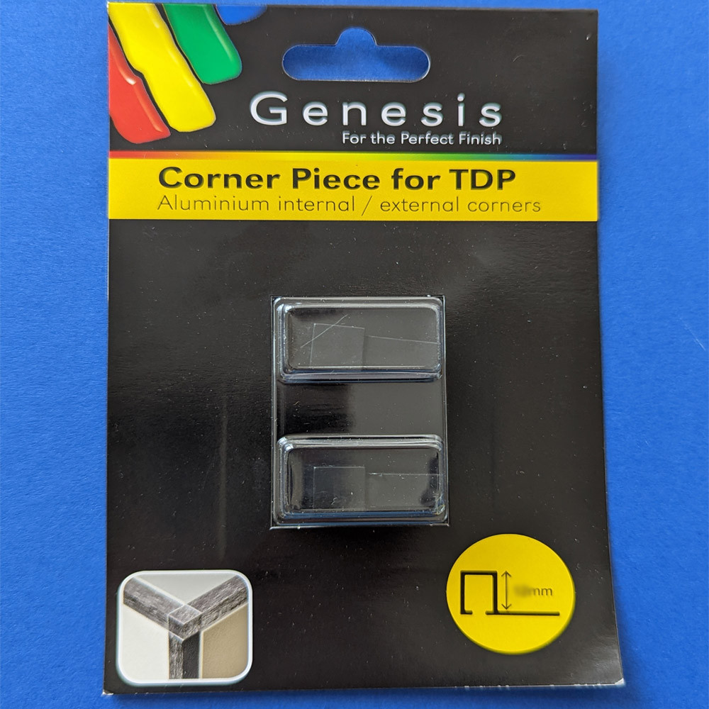 10mm / 12mm Genesis Universal Corner Piece for Matt Black Square Trim. EDP