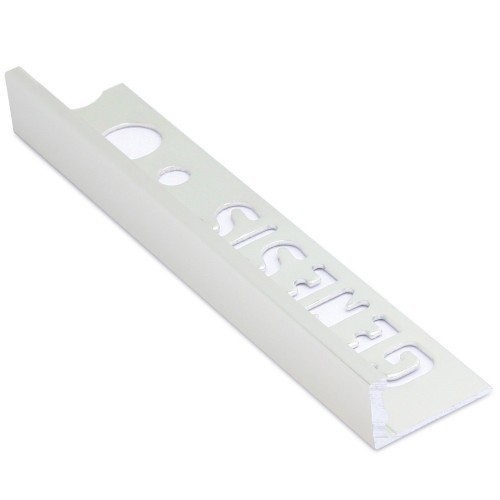 8mm / 10mm / 12mm Genesis Polished Silver Aluminium Tile Trim Straight Edge ESA Profile