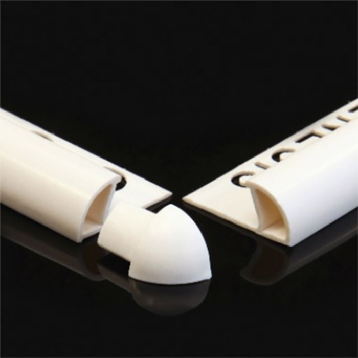 8mm / 10mm / 12mm Genesis Regular Corner Piece for White PVC Round Trim. ETR