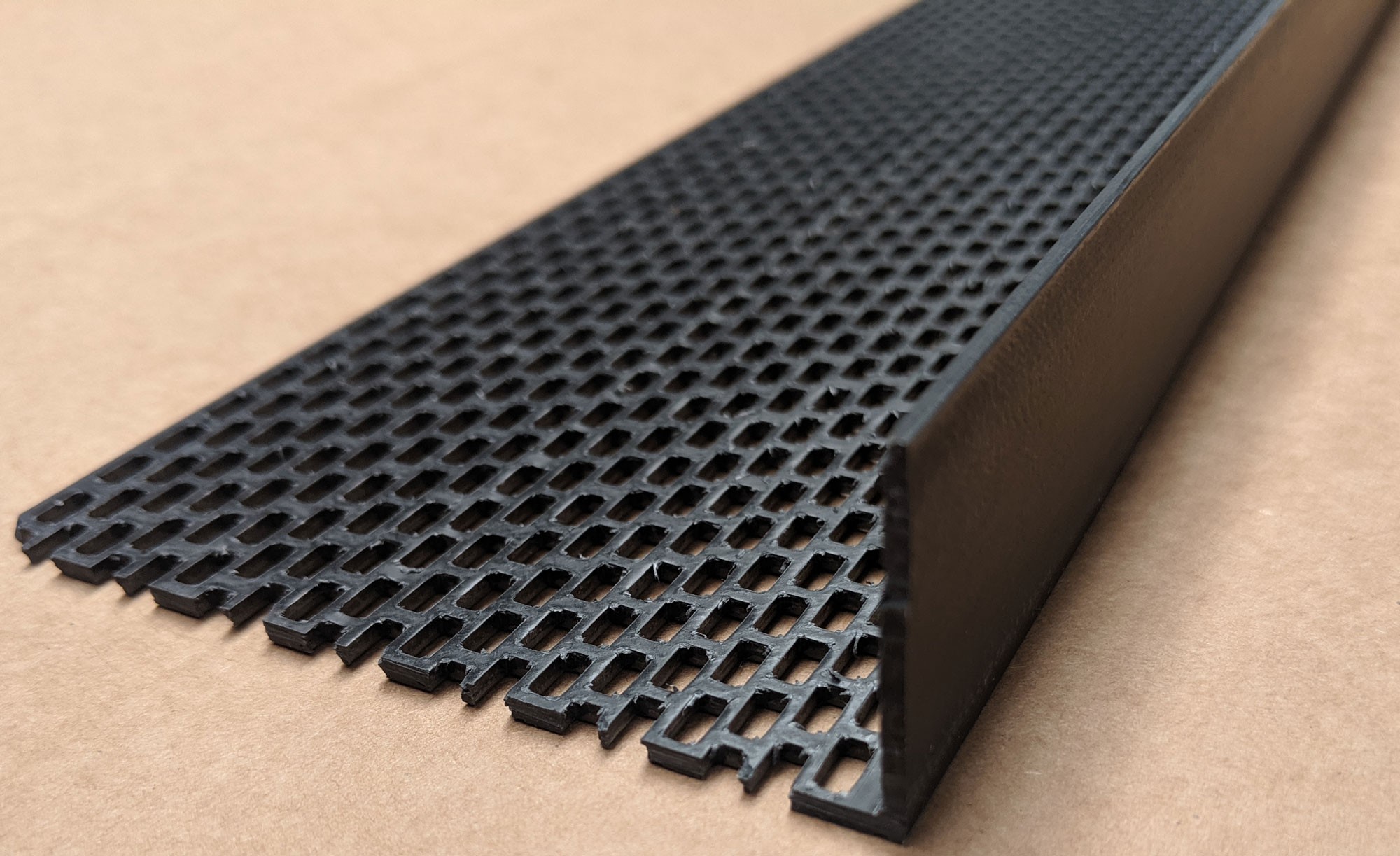 Wemico Black PVC Ventilation Angle 30mm x 90mm x 2.5m 1 Length