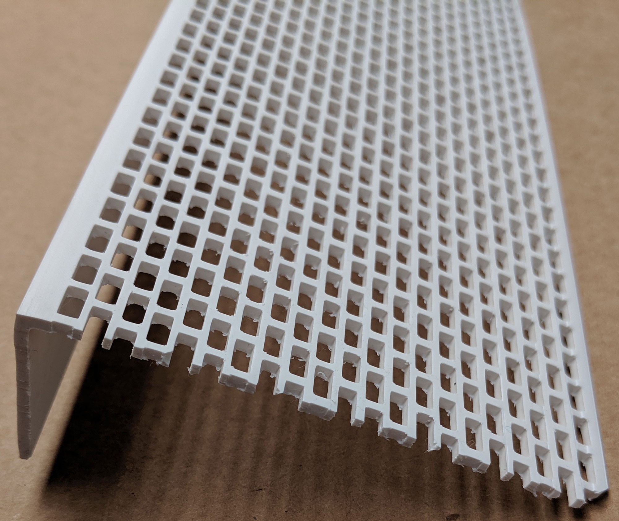 Wemico White PVC Ventilation Angle 30mm x 90mm x 2.5m 1 Length