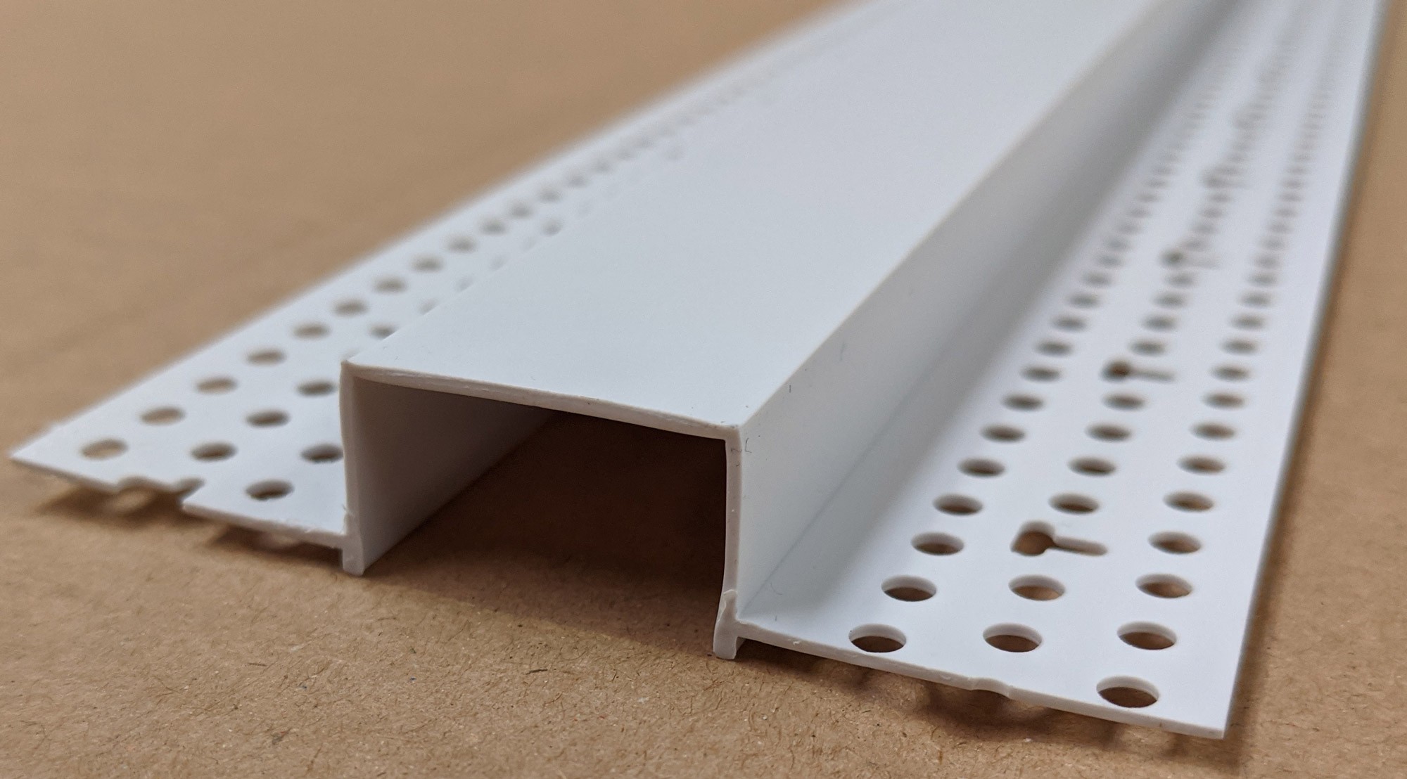 Trim-Tex 12mm x 25mm White PVC Architectural Reveal Bead Profile 3m 1 length AS5310