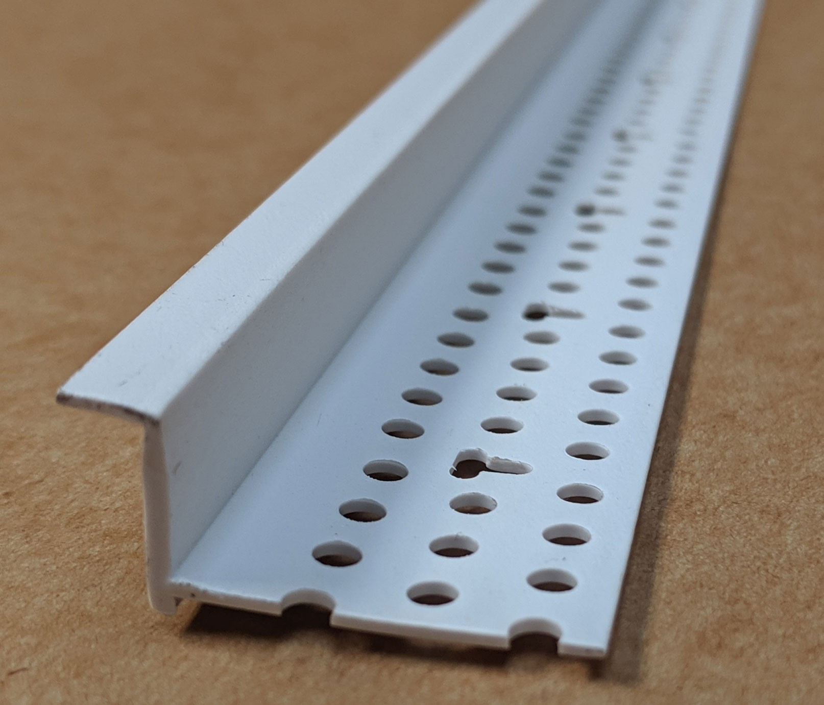 Trim-Tex 6mm Shadow Gap White PVC Feature Bead Profile 12.5mm x 6mm x 305cm 1 length AS5410