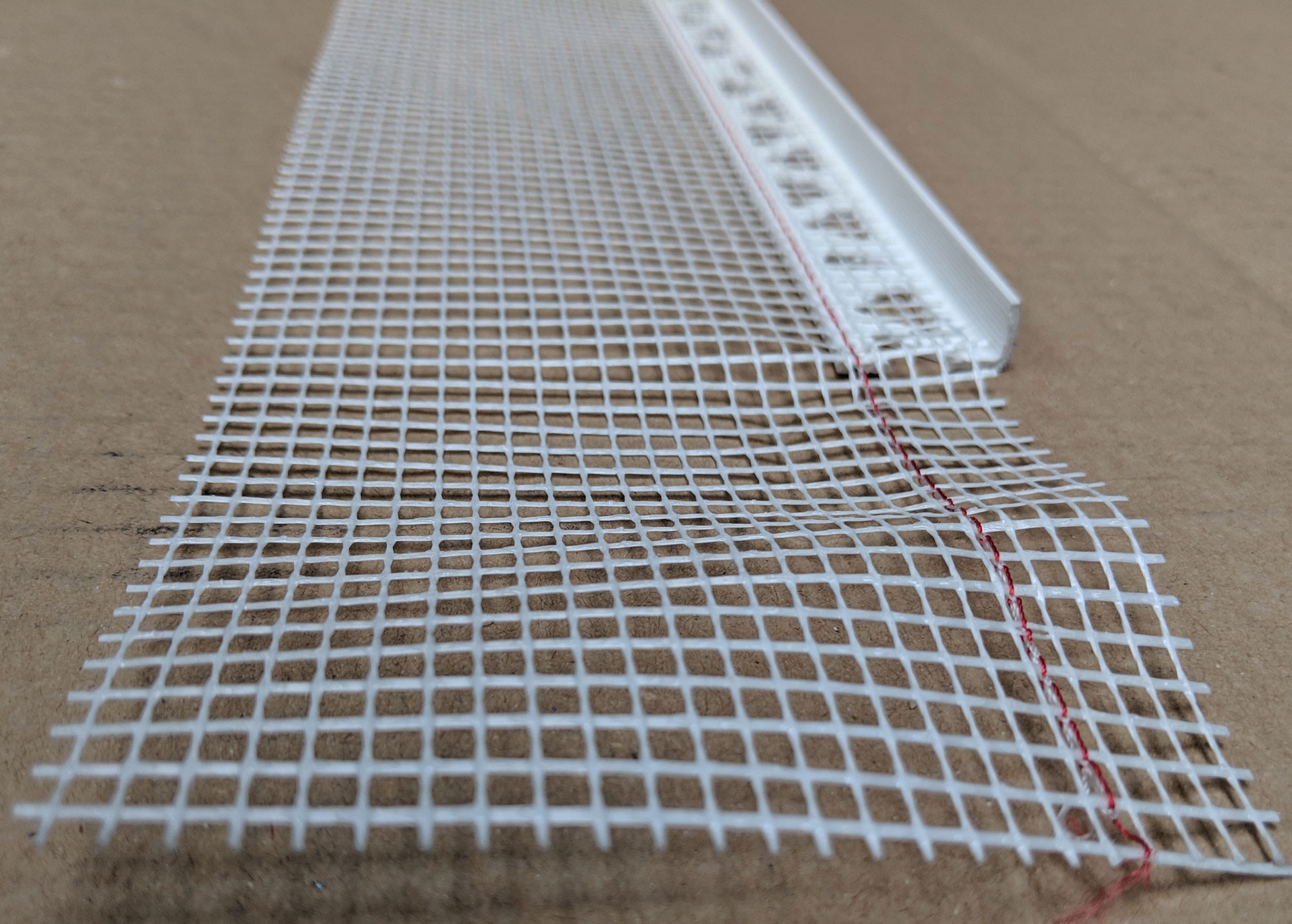 White PVC Stop Bead with Fibre Glass Mesh 11mm Render Depth 2.5m 1 length