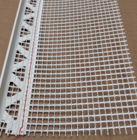 White PVC Stop Bead with Fibre Glass Mesh 14mm Render Depth 2.5m 1 length