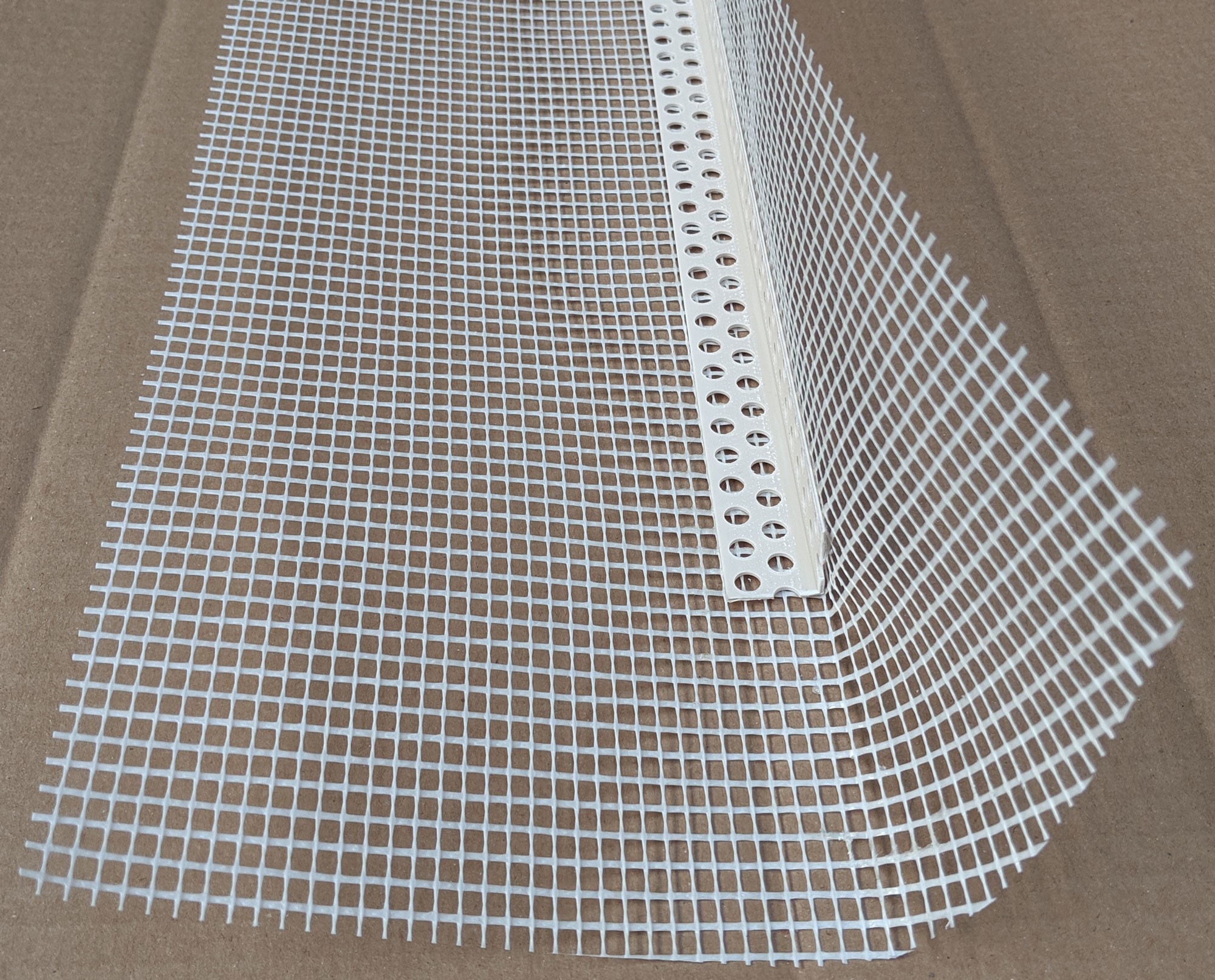 Thin Coat PVC Corner Bead With Glass Fibre Mesh 2.5m 1 Length