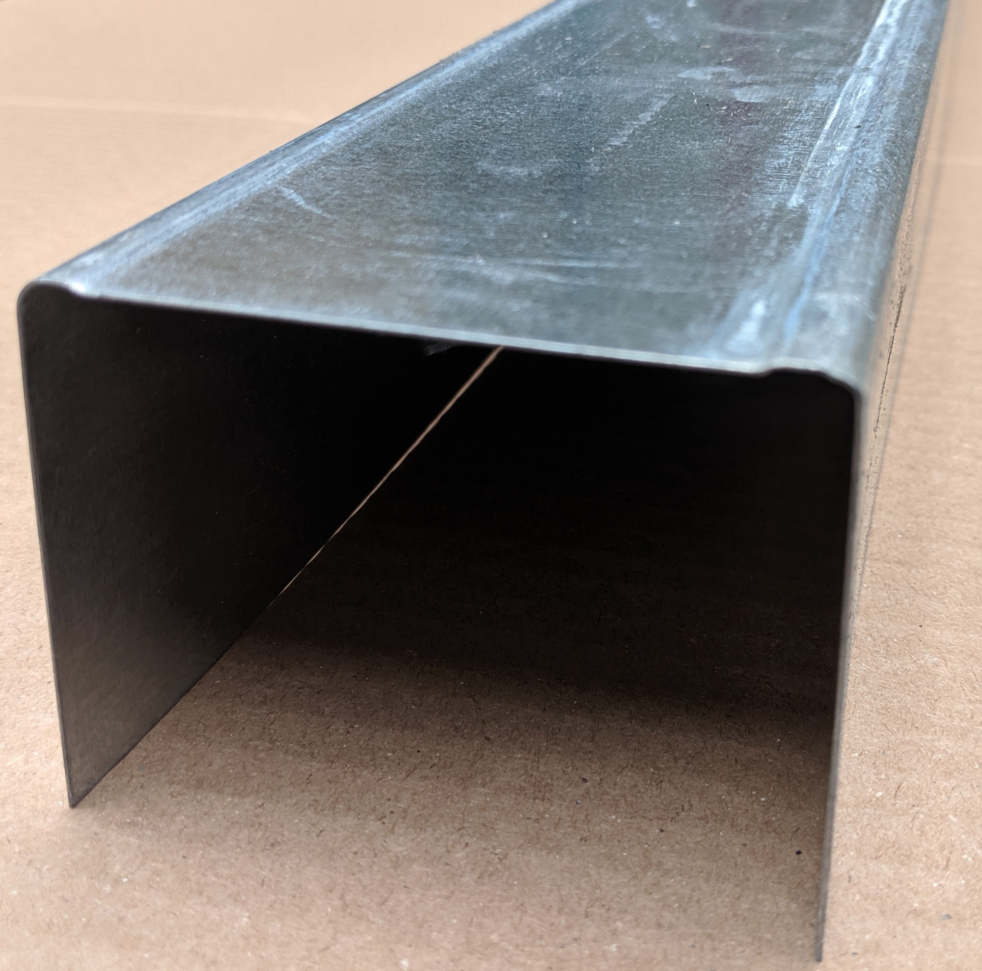 Protektor Galvanised Steel DIN Standard Deep Track Profile 60mm x 75mm x 60mm x 0.6mm 4m 1 Length