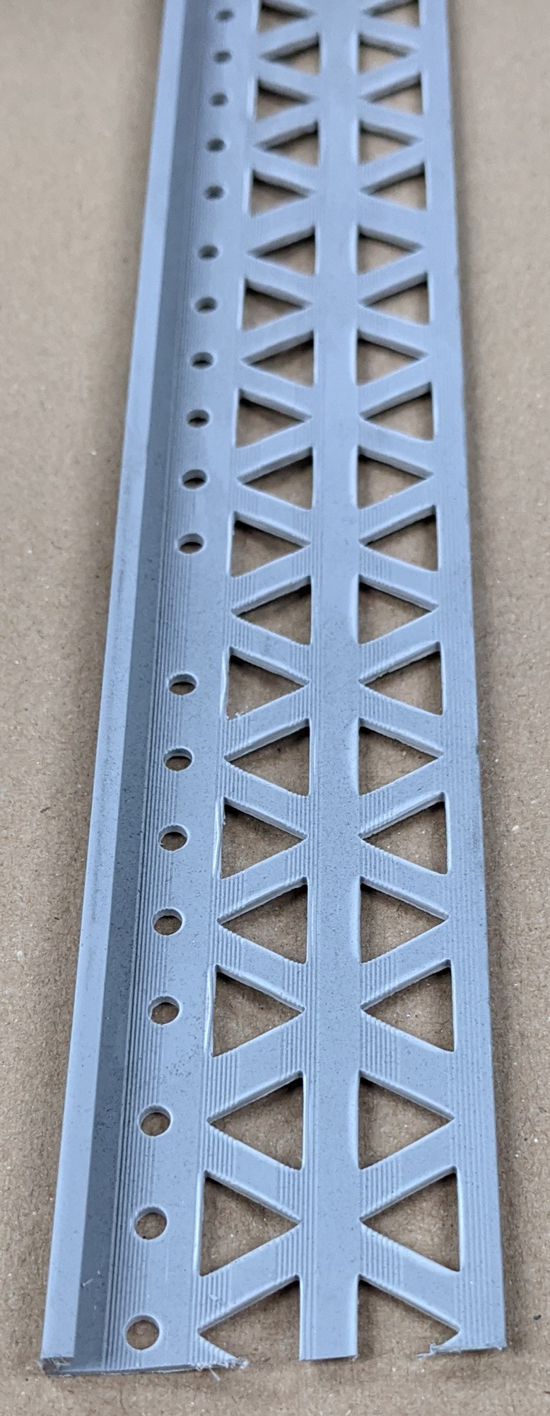 Dark Grey 6 - 8mm Render Depth PVC Stop Bead 42mm x 2.5m 1 Length