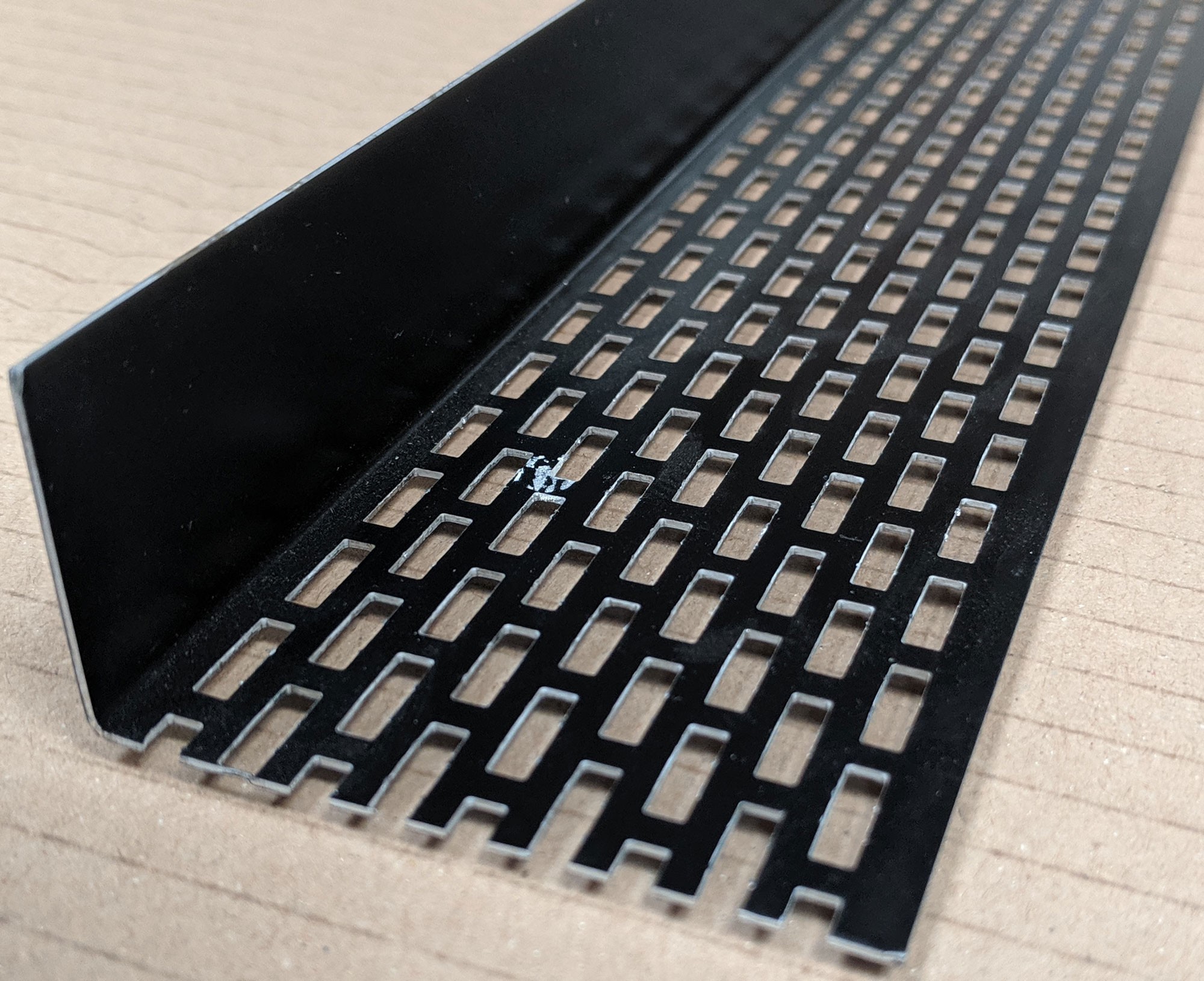 Wemico 30mm x 60mm Black Aluminium Ventilation Angle 2.5m 1 Length