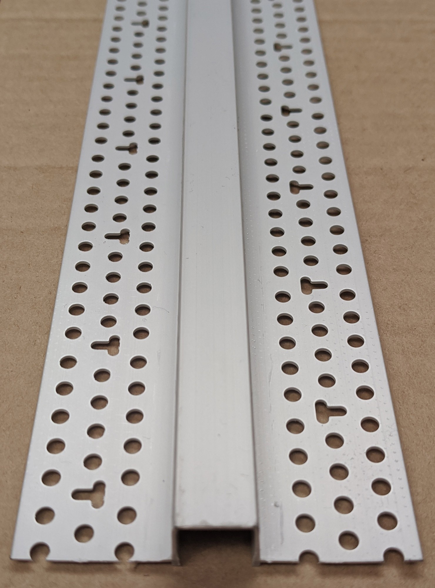 Trim-Tex silver PVC architectural reveal bead 12.7mm x 12.7mm x 3.05m AS5110S