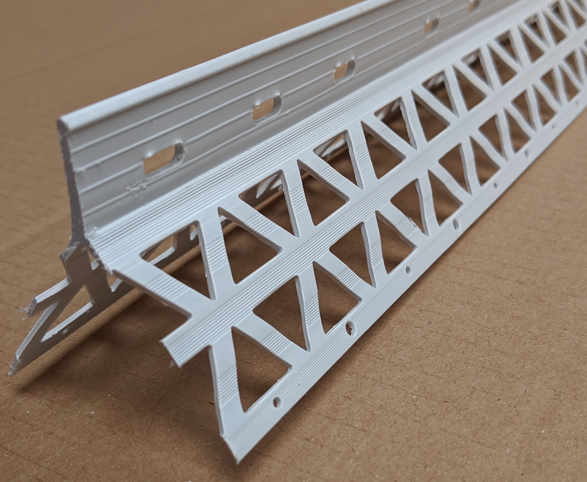 White PVC Corner Bead 15 - 17mm Render Depth 2.5m 1 Length