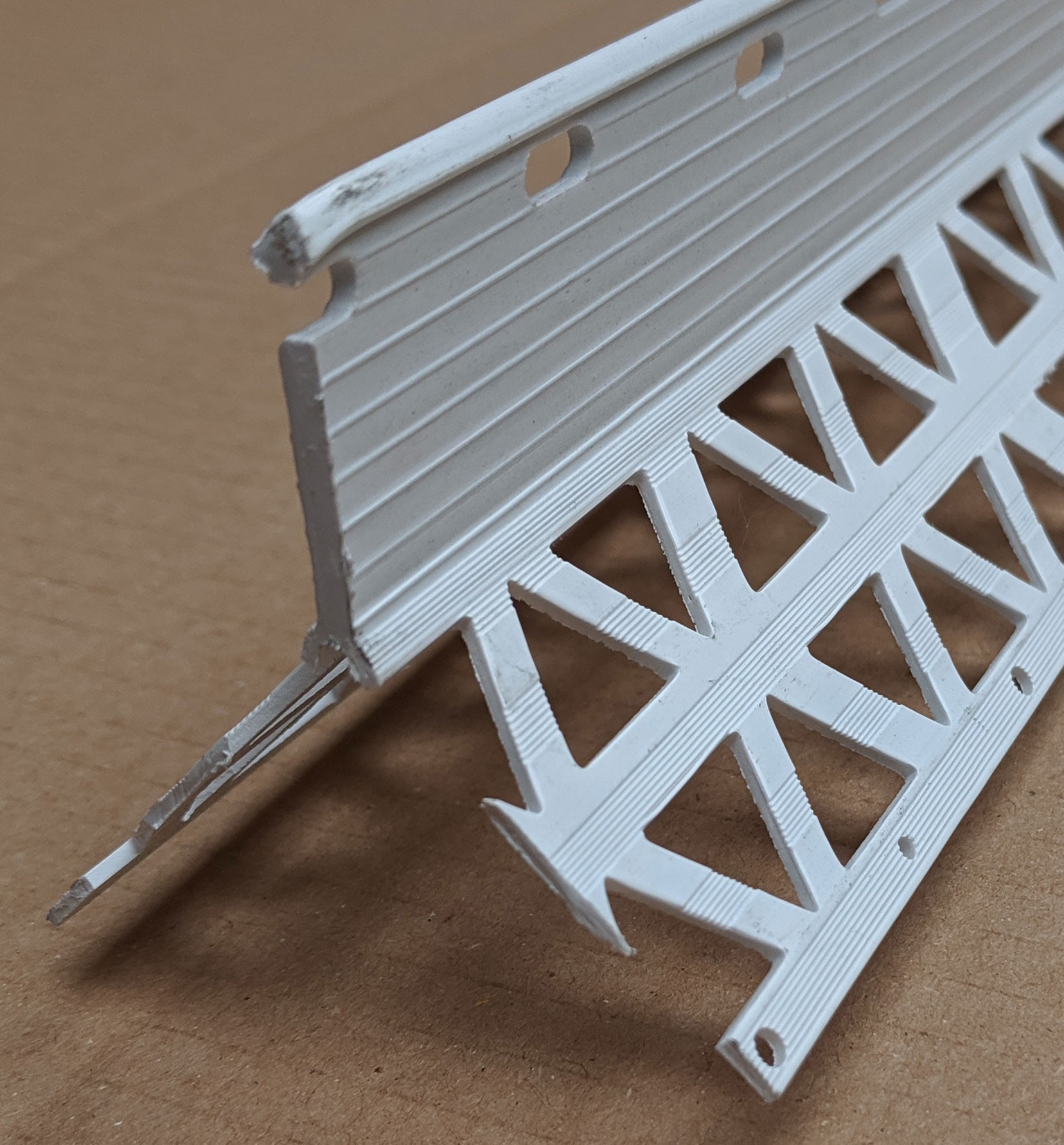 White PVC Corner Bead 20 - 23mm Render Depth 2.5m 1 Length