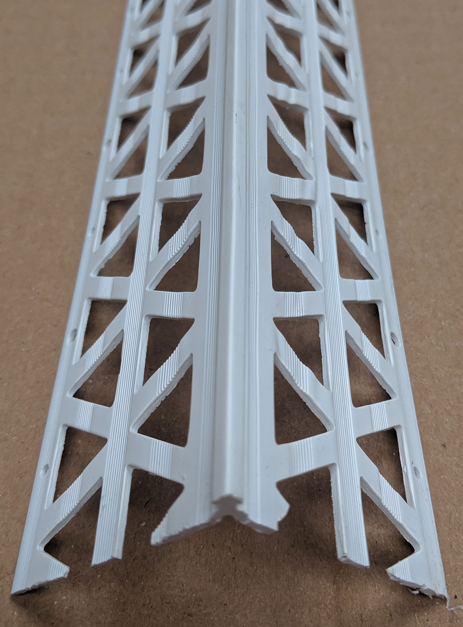 White PVC Corner Bead 6 - 8mm Render Depth 3m 1 Length