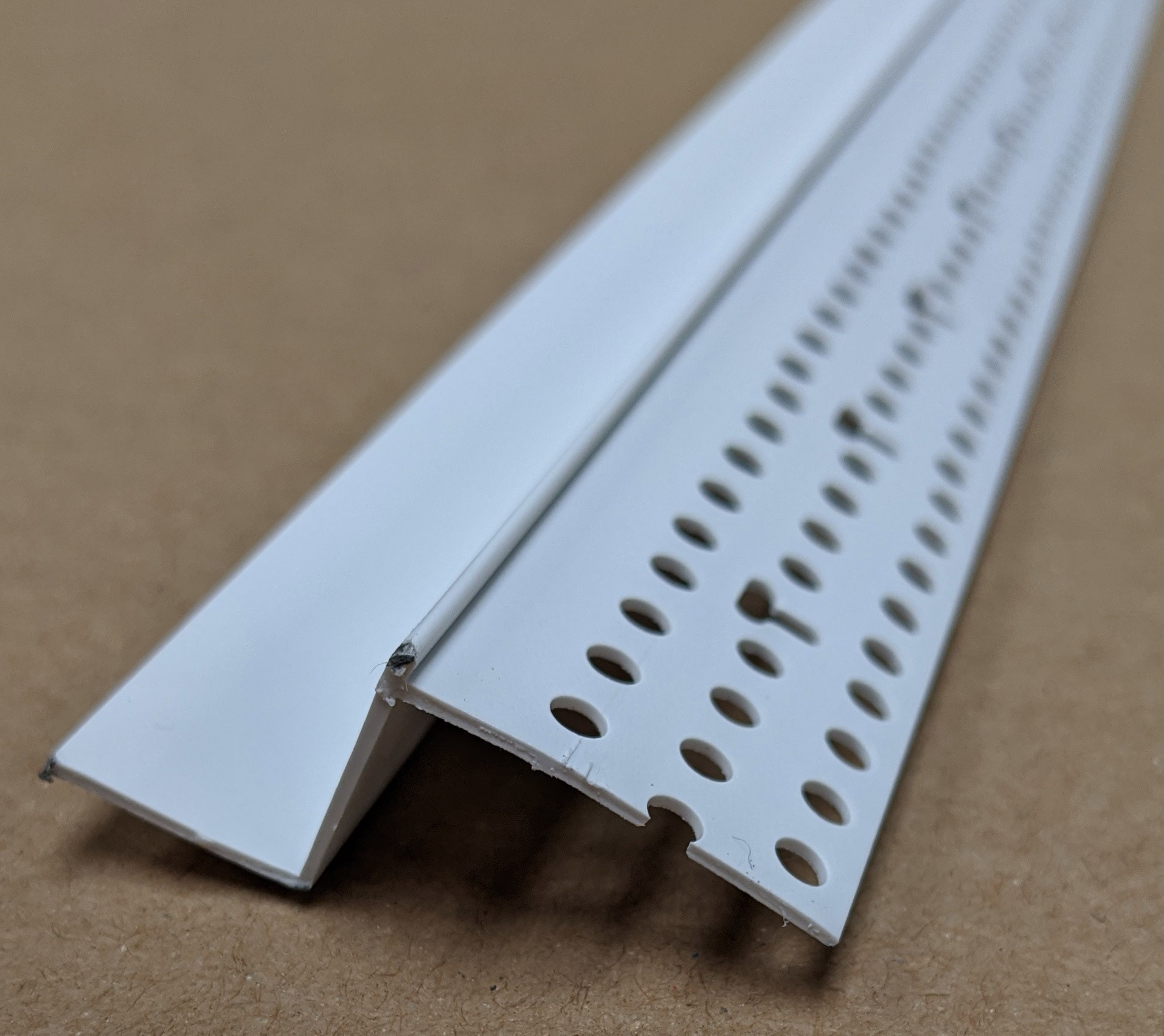 Trim-Tex 15mm Shadow Gap White PVC Feature Bead Profile 15mm x 15mm x 305cm 1 length AS6010