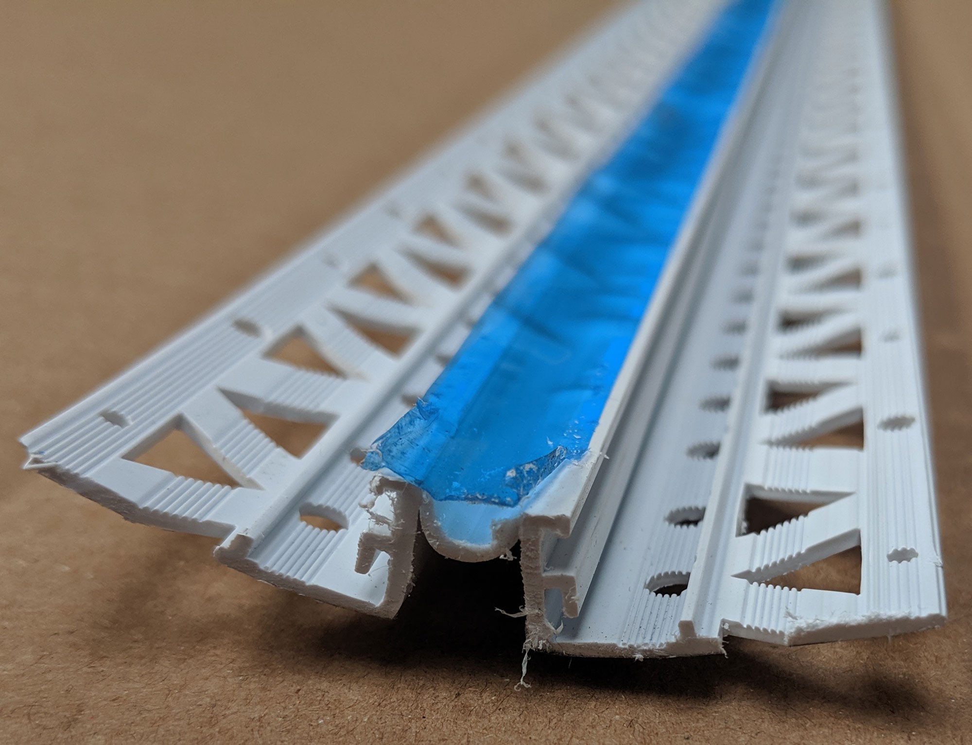 White 10 - 12mm Render Depth PVC Movement Bead 2.5m 1 Length