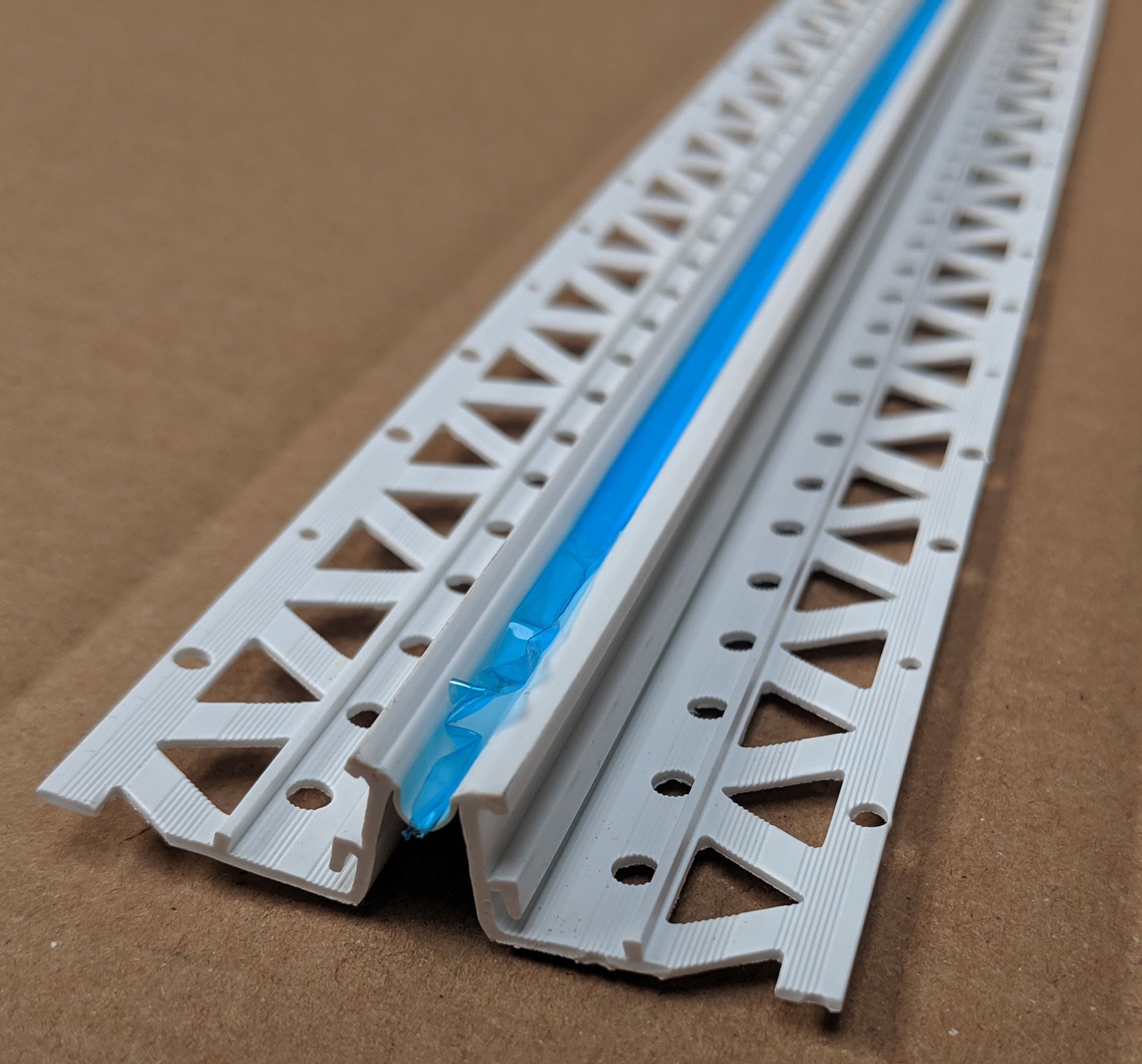 White 13 - 15mm Render Depth PVC Movement Bead 2.5m 1 Length