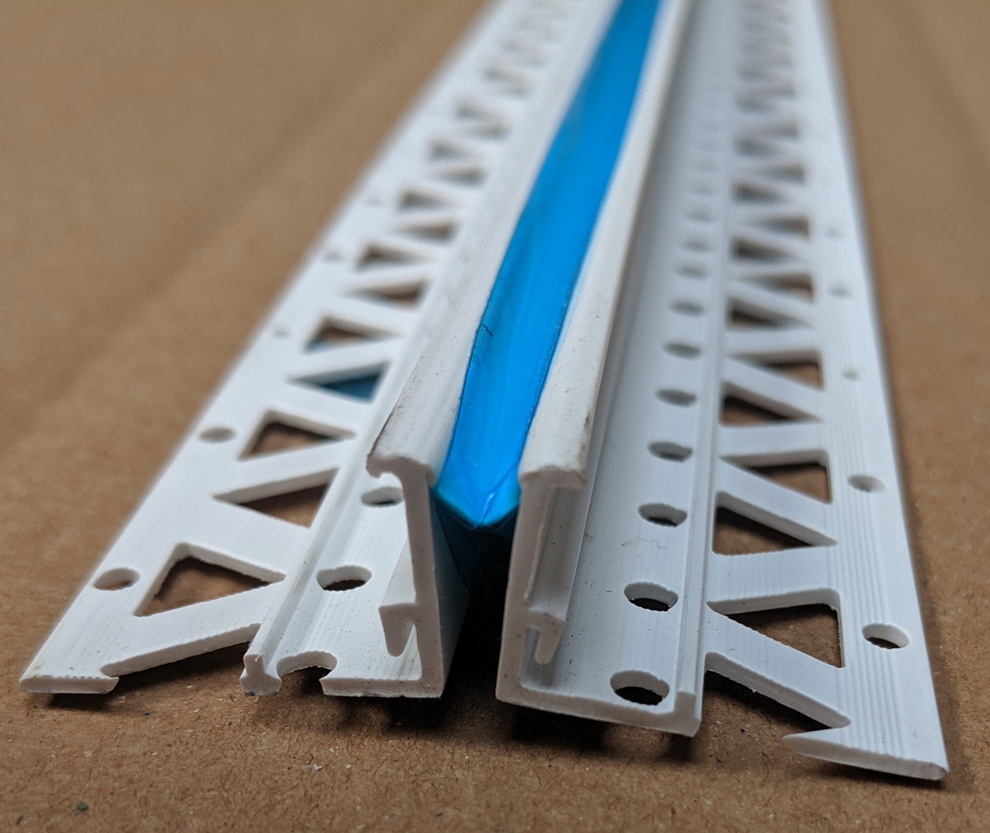 White 15 - 17mm Render Depth PVC Movement Bead 2.5m 1 Length