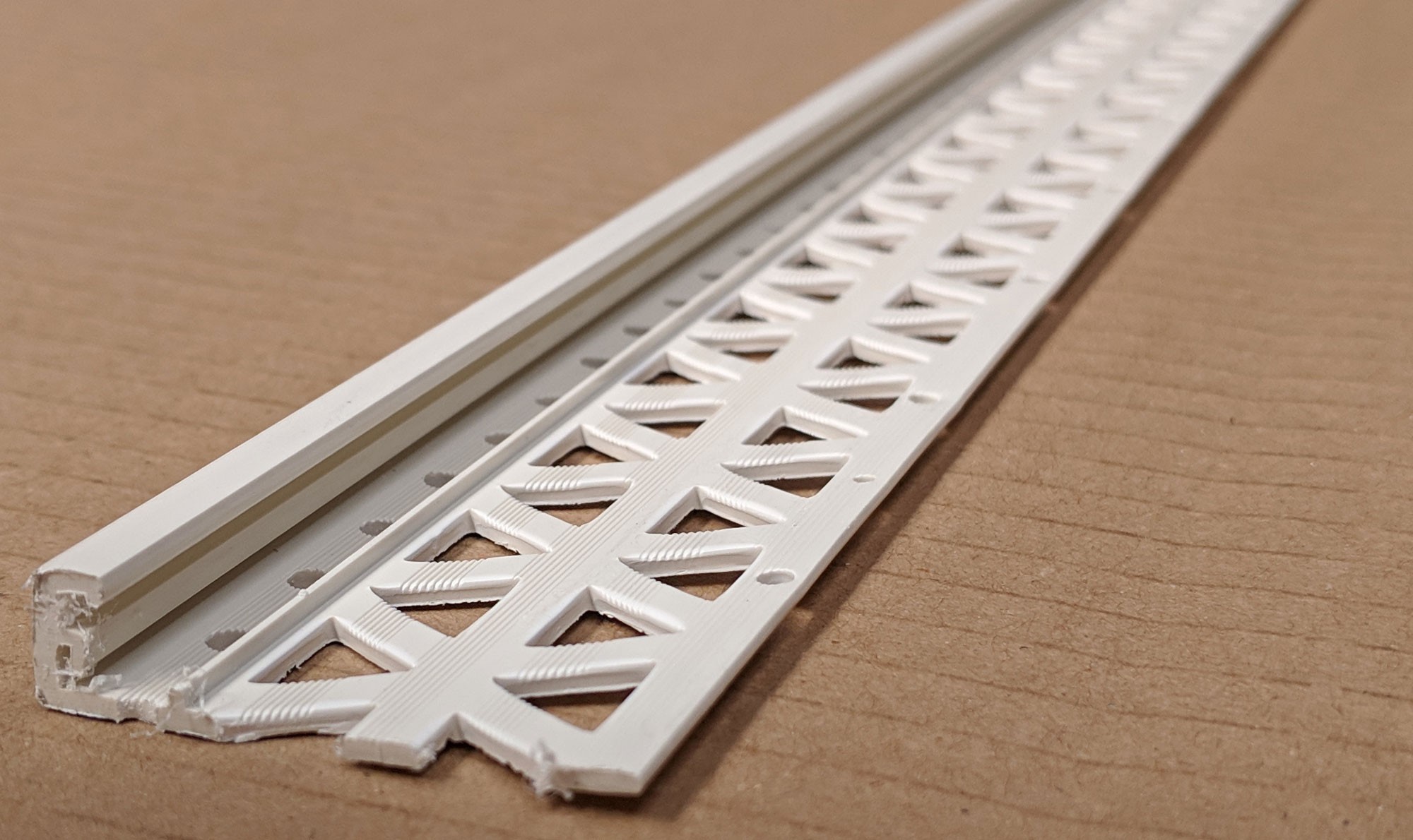Ivory 10 - 12mm Render Depth PVC Stop Bead 42mm x 3m 1 Length
