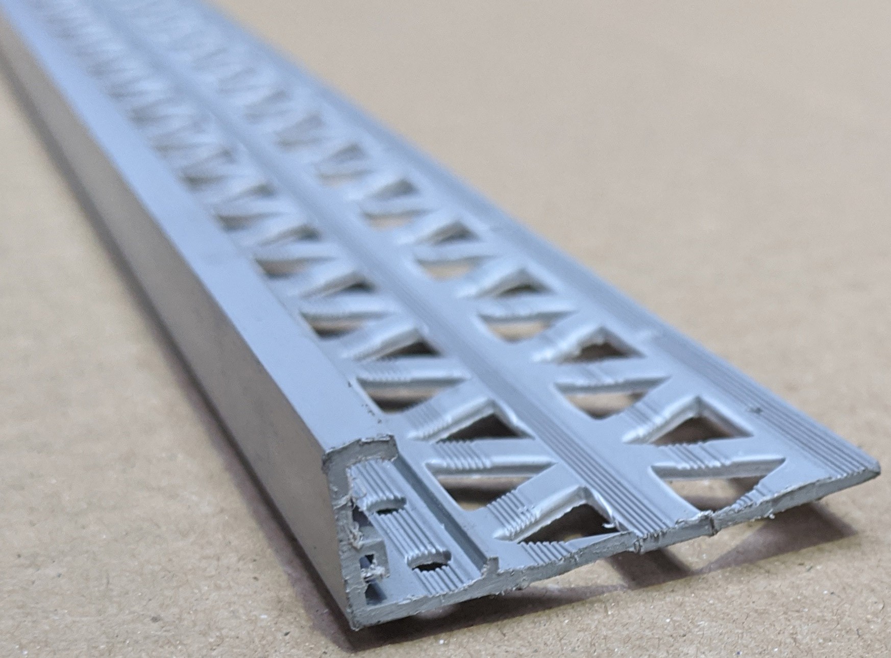 Dark Grey 13 - 15mm Render Depth PVC Stop Bead 42mm x 2.5m 1 Length