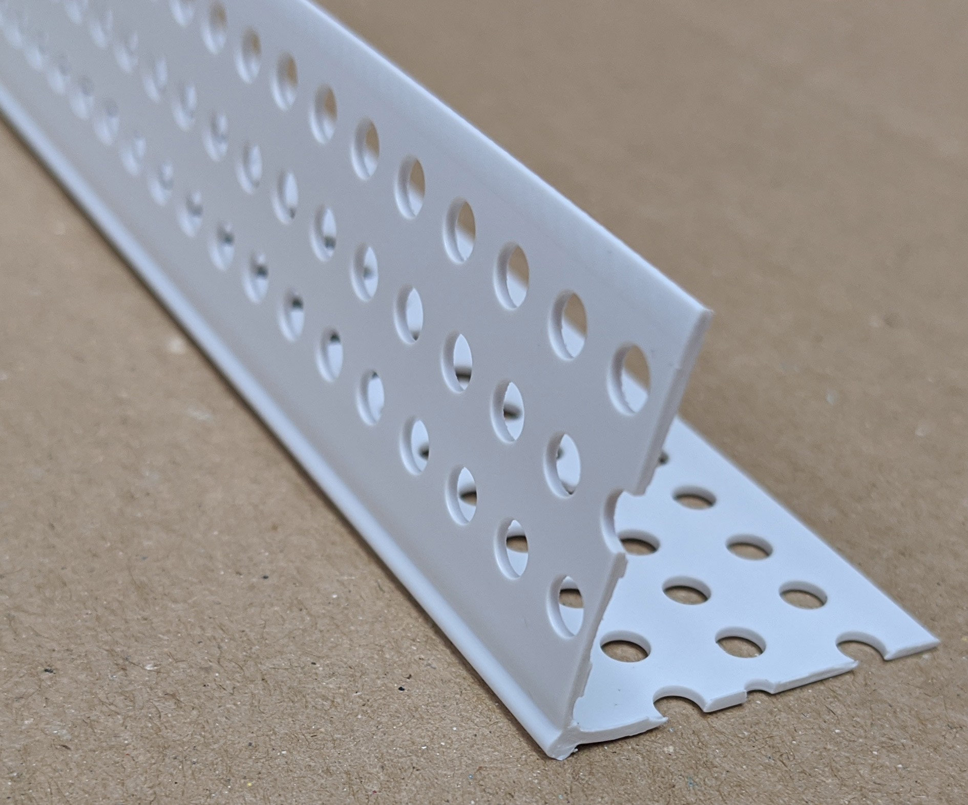 Trim-Tex Low Profile White PVC Slimline Corner Bead Part Number 6008 2.4m 1 Length. 