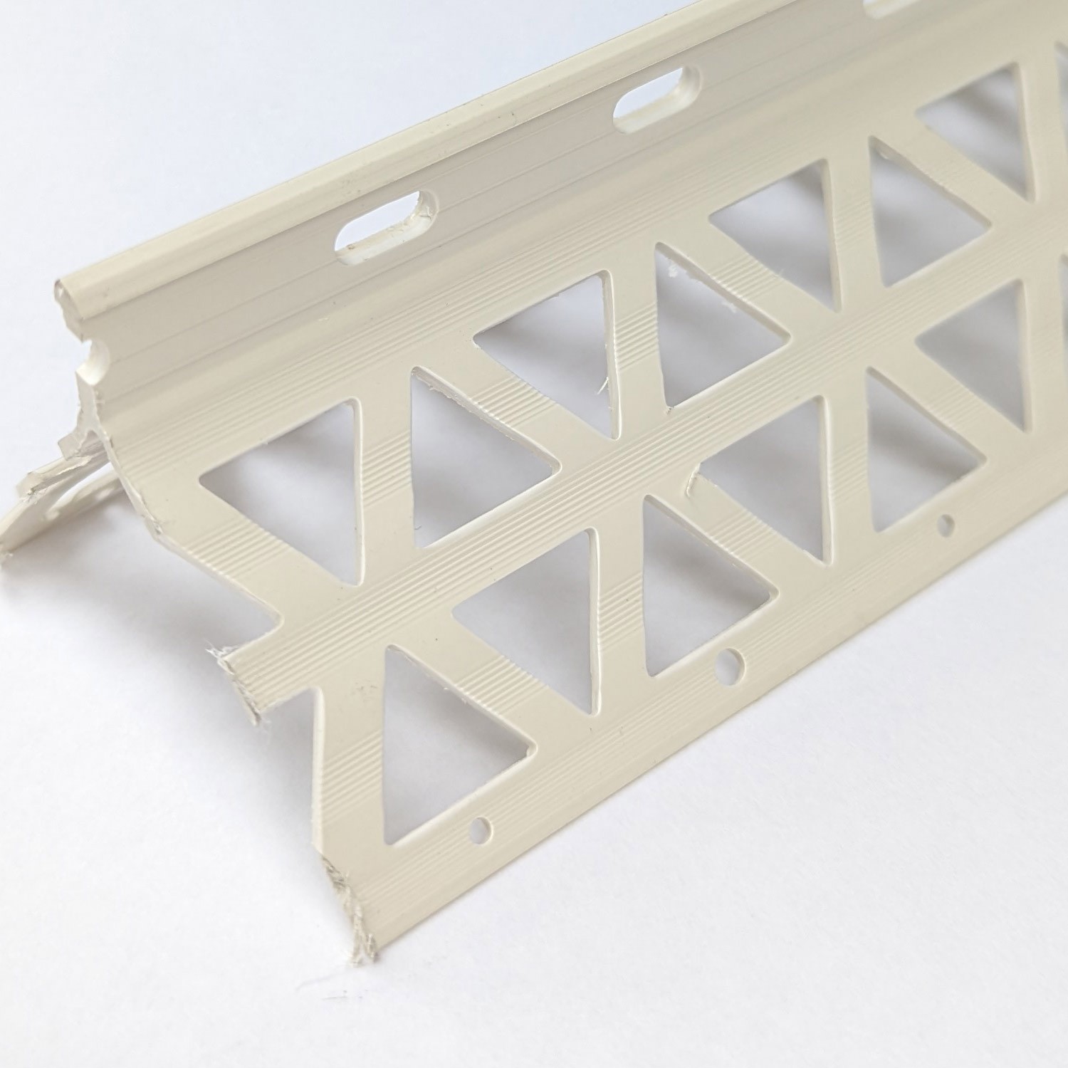 Ivory PVC Corner Bead 13 - 15mm Render Depth 3m 1 Length