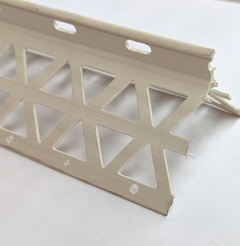 Ivory PVC Corner Bead 10 - 12mm Render Depth 2.5m 1 Length