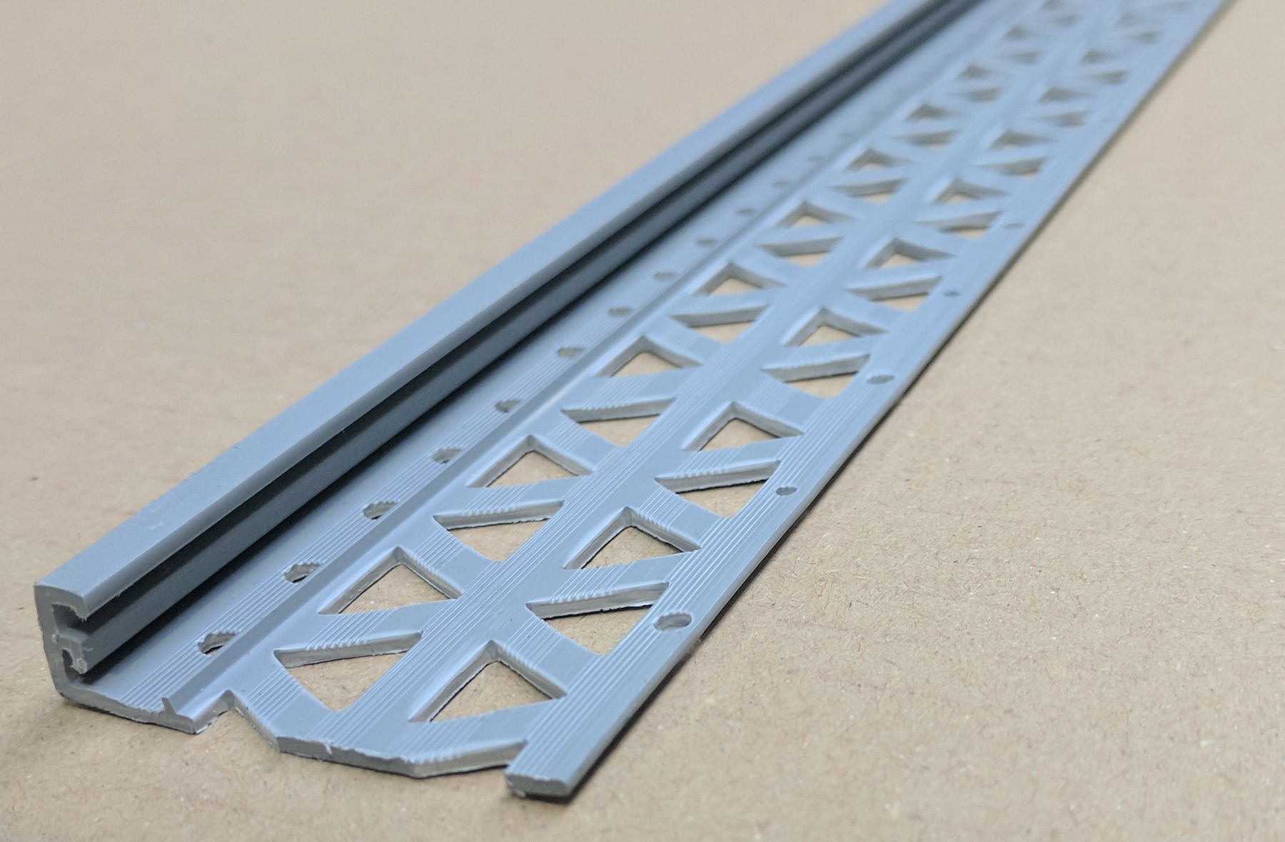 Dark Grey 10 - 12mm Render Depth PVC Stop Bead 42mm x 2.5m 1 Length