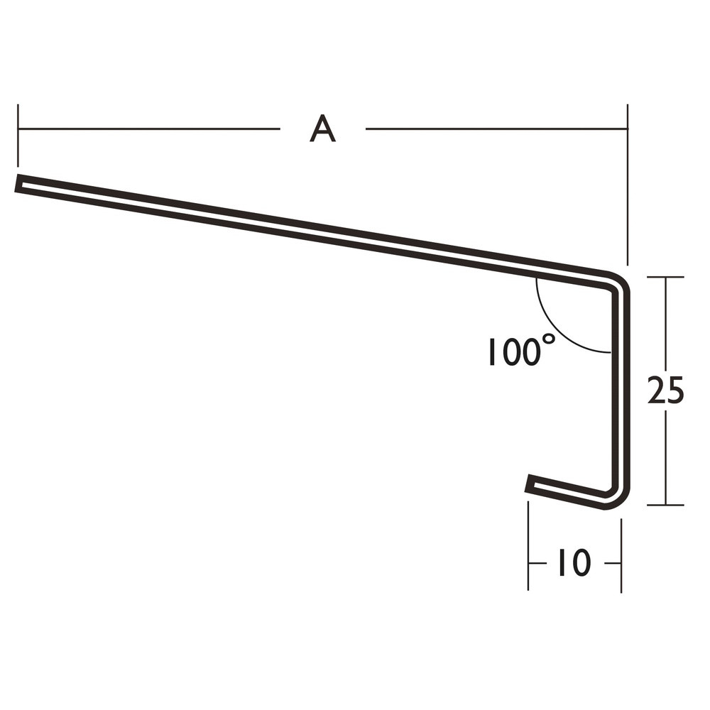 White Coated (Both Sides) Aluminium Oversill 1.2mm x 2.5m 1 Length	
